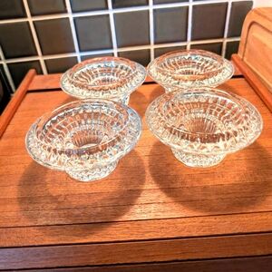 Vintage MCM German Democratic Republic Crystal Candle Holders